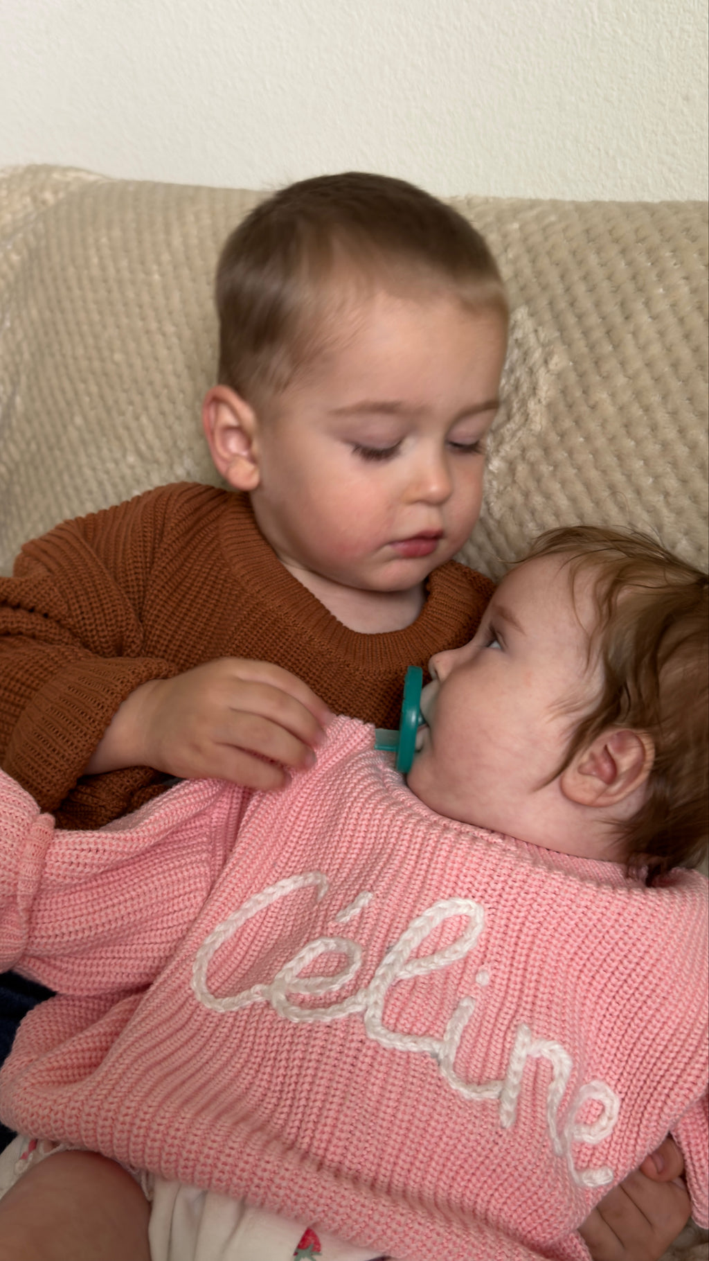 Personalised Hand-Knit Baby Sweater