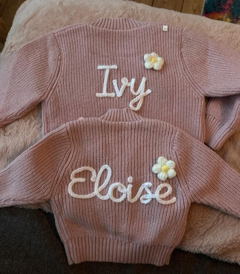 Personalised Hand-Knit Baby Sweater
