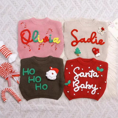 Personalised Hand-Knit Baby Sweater